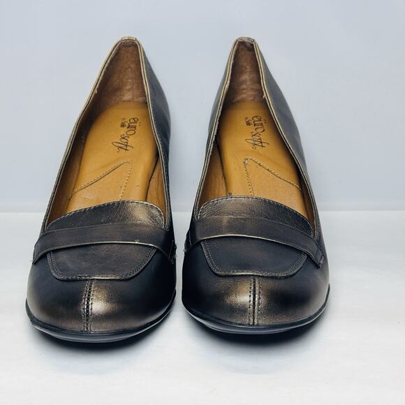 Euro Soft By Sofft Randi Block Heel Slip On Penny Loafer Womens Size 7.5 Bronze - Picture 4 of 10